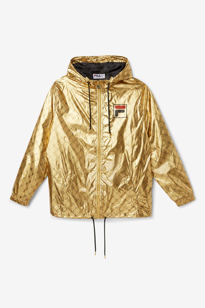 Fila Jacket Mens Gold - Gustas Long Wind - Philippines 6718390-FK